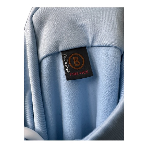 Bogner Fire + Ice Powder Blue Mid Layer Half Zip Size Medium - Picture 3 of 5